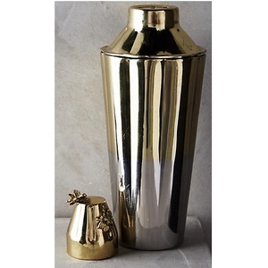 Luxury Gold Plated Cocktail Shaker Decorative Bee Cap Wine Shaker Stainless Steel Cobbler Shaker Unique <b>Bar</b> <b>Tools</b> For Home <b>Bar</b> - Product Image 1