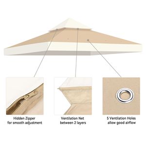 Tenda 2T 8x8ft con Tetto Rosso, Pergola e Gazebo - Categoria Prodotti - Product Image 3