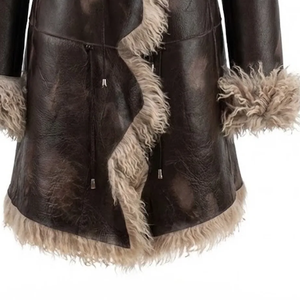 Abrigo de Invierno de Lujo para Mujer, Forrado de Seda Transpirable, con Cordón Ajustable, Prenda Exterior Informal, Suave y Cálida, Larga - Product Image 3
