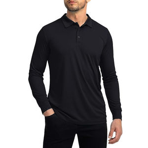 Men's High Quality European Polo <b>Shirt</b> 100% Cotton Full Sleeve Anti-Wrinkle Feature Short Sleeve <b>Long</b>-sleeved Polo <b>Shirt</b> - Product Image 5