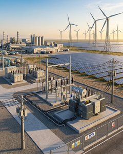 Transformador de Distribución Trifásico de 1250 kVA, 33kV/415V, 50Hz, con Bobina de Cobre y Cambiador de Tomas en Seco para Uso Industrial - Product Image 1