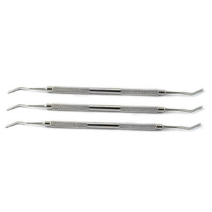 เครื่องมือสำรวจรากฟันสแตนเลสสตีล ขนาด 2 มม. 2.5 มม. 3 มม. ด้ามจับแบบมีลาย สำหรับงานเอ็นโดดอนต์แบบแมนนวล คลาส 1 Shuja Surgico - Product Image 2
