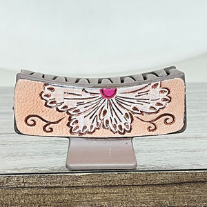 2026 New Arrival Hand <b>Tooled</b> Floral Leather Hair Claw <b>Clip</b> Vintage Cowgirl Hair Accessory Boutique Boho Hair <b>Clip</b> for Women Girl - Product Image 4