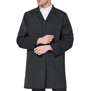 Bata de Laboratorio de Lona de Manga Larga Unisex Personalizable con Detección de Agujas para Estudiantes de Medicina y Uniformes de Hospital - Product Image 2