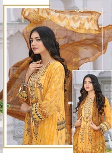 Eid Shalwar Kameez Lawn & Cotton Belle collection pour l'été 2025 avec embellissement de couture dans différents designs - Product Image 3