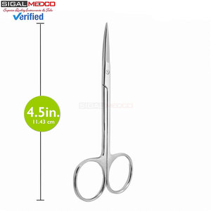 Tijeras de microdisección Iris, manuales, de acero inoxidable, punta fina, rectas, paquete de 9 instrumentos quirúrgicos de precisión para médicos - Product Image 5