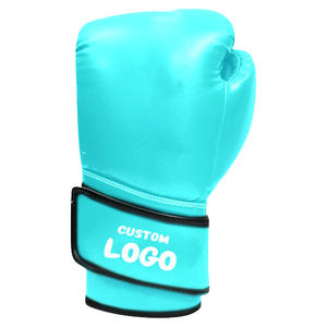 Gants de boxe en cuir synthétique gris unisexe, pack mat, fabrication sur mesure OEM, gants d'entraînement MMA, sangle de poignet réglable, 12 oz, anti-humidité - Product Image 2