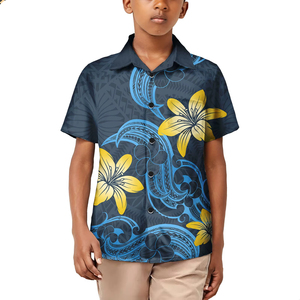 Camisa Hawaiana de Manga Corta para Hombre, Tejida, con Estampado Floral, Cuello Abotonado, para Vacaciones de Verano - Product Image 5