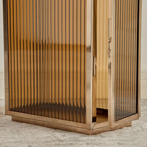 Wholesale Stainless Steel Rose <b>Gold</b> Plated Candle Holder <b>Lantern</b> Handmade Rectangular Shape <b>Lanterns</b> for Home Decorations - Product Image 5