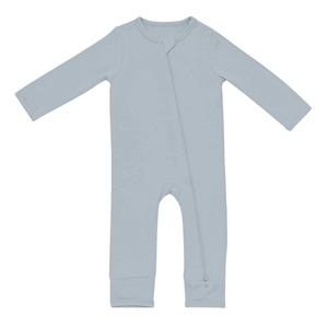 93% Bamboo 7% Spandex Sleep and <b>Play</b> - Baby Zipper Footie - Baby Zippered Romper (New Design) - Product Image 4