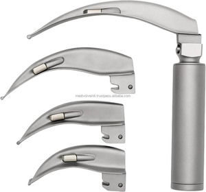 Set de Laringoscopio Eléctrico LED Macintosh de Alta Calidad Medivolve, Reutilizable, de Acero Inoxidable, con 4 Hojas Curvas, para Manejo de las Vías Respiratorias, con Certificación CE e ISO - Product Image 1