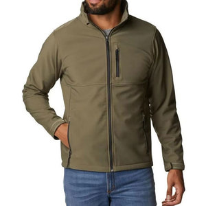 Veste polaire homme hiver vert olive finition soignée, fermeture éclair intégrale, col montant, coupe-vent, décontractée, pour l'extérieur, coupe régulière, extérieur en polyester - Product Image 2