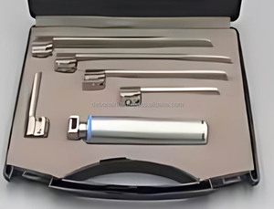 Set de Laringoscopio Eléctrico Reutilizable de Acero Inoxidable con LED, 5 Hojas Rectas, Grado Hospitalario, para Intubación ORL y Manejo de las Vías Respiratorias - Product Image 2