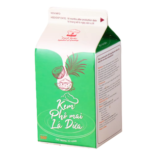 Crema No Láctea para Bebidas, Fabricación al por Mayor OEM/ODM, Crema de Postre de Queso Pandan HALAL, Crema para Café y Té con Leche, 500G, Suministro para Exportación - Product Image 1