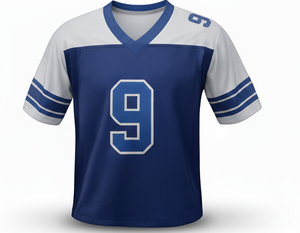 Maillot de football américain personnalisé pour homme adulte - 100% polyester, broderie par transfert thermique, séchage rapide, logo/numéro/nom personnalisés, faible MOQ - Product Image 1