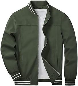 Veste en polaire noire pour homme, col montant, fermeture éclair, coupe-vent, décontractée, pour l'automne, coupe classique, couleur unie, extérieur en polyester - Product Image 2