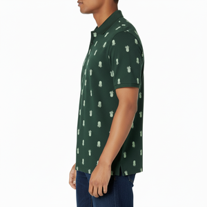 Camiseta Polo con Estampado de Piña, Sublimada, Fruta Tropical, Informal para Hombre, con Cuello, Transpirable, Manga Corta, para Vacaciones de Verano - Product Image 3