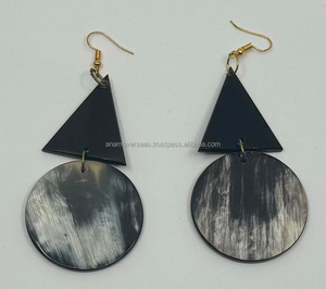 Pendientes Colgantes de Cuerno de Búfalo Personalizados, Ligeros, Hechos a Mano, Estilo Tribal, al por Mayor - Product Image 2