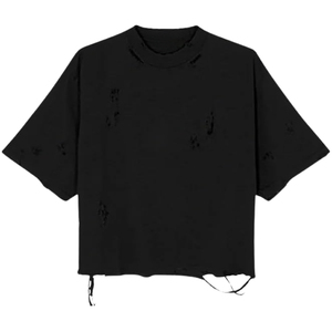 Camiseta Personalizada con Efecto Desgastado, Fabricación Directa de Fábrica OEM/ODM, Alta Calidad, Suave, Cómoda, Transpirable, Estilo Vintage, Ropa Casual de Moda Urbana - Product Image 1