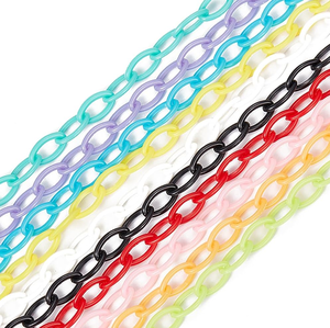 resin chain handmade stylish necklace trendy colorful fashion jewelry lightweight durable accessory for women girls Tradebyd - Product Image 1