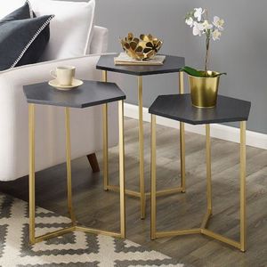 Premium Quality Iron <b>Nesting</b> Table Set Modern Metal Furniture For Hotel Lobby And Living Room Decoration - Product Image 1