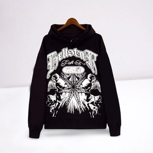 เสื้อฮู้ดเย็บปักลายแดดแฟชั่นแนวสตรีทเสื้อมีฮู้ดเย็บคงทนใส่ได้ทั้งชายและหญิง500GSM 400GSM ผ้าพรีเมียม - Product Image 6