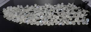 AAA Natural White <b>Rainbow</b> Moonstone Faceted Pear Shape Beads 9x13 MM White <b>Rainbow</b> Moonstone Briolette 13 Inch By Wholesaler - Product Image 2