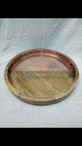 Plateaux décoratifs en bois de design haut de gamme, plateau de service en bois avec poignée, plateau de service en bois, prix de gros direct usine - Product Image 3