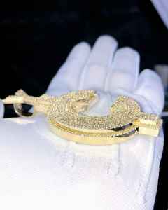 จี้เพชรโมอิสซาไนต์ VVS1 ชุบทอง 14k เงินแท้ 925 ประดับเพชรเต็มตัวอักษรแบบกำหนดเอง สร้อยคอคลาสสิก ของขวัญ - Product Image 5