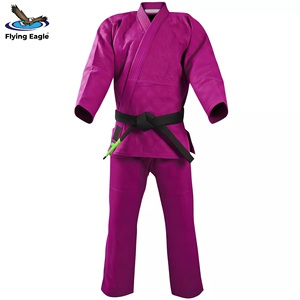 Ensemble de vêtements unisexe de haute qualité avec logo personnalisé, respirant, en polyester/coton, pour arts martiaux, karaté et jiu-jitsu - Product Image 1