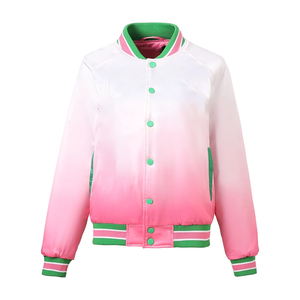 Blouson Bomber Grec Personnalisé en Satin pour Femme et Homme – Veste Décontractée Printemps pour Sororité et Fraternité – Brodé, Coupe-Vent et Imperméable - Product Image 1