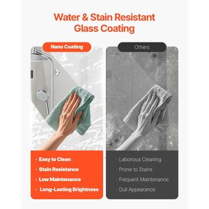 51 Pulgadas Ancho x 56 pulgadas Puerta de Ducha Plegable sin Marco con Bisagras, Puerta de Ducha para Bañera de Vidrio Templado Triple de 1/4 - Product Image 3