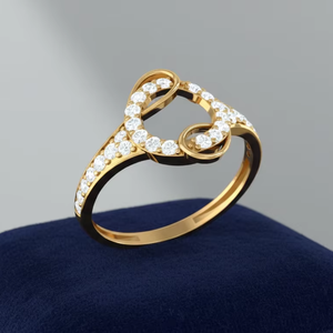 Anillo de Diamantes de Lujo en Oro de Dos Tonos con Círculos Entrelazados para Mujer, Elegante Anillo Infinito para Aniversario o Boda - Product Image 6