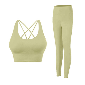 Conjunto de yoga para mujer, ropa de gimnasio, conjunto de yoga para entrenamiento físico, precio mayorista barato, ropa de gimnasio más vendida. - Product Image 4
