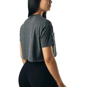 Chemises à manches courtes en coton pour femmes, t-shirts à col rond doux et respirants, hauts basiques, t-shirt Bella Canvas Tri-blend pour femmes - Product Image 4