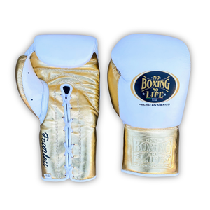 No Boxing No Life Guantes de Boxeo MMA de Cuero Genuino de Vaca de Alta Calidad para Entrenamiento y Sparring con Absorción de Humedad y Cierre de Gancho y Bucle - Product Image 1