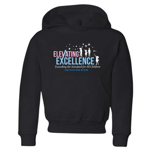 Sweat à capuche noir pour jeunes Elevating Excellence, en mélange de coton doux, à manches longues, décontracté, mode, vêtement de tous les jours - Product Image 1