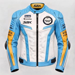 เสื้อแจ็คเก็ตมอเตอร์ไซค์แบบสั่งทำพิเศษสำหรับผู้ชาย/เสื้อแจ็คเก็ต CE ป้องกันการกระแทกสำหรับการแข่งขัน ชุดนักขี่มอเตอร์ไซค์ประสิทธิภาพสูง - Product Image 1