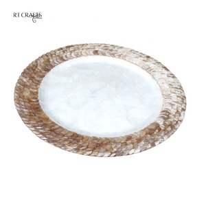 Assiette et napperon de table Capiz écologiques faits à la main Plateau de table de luxe pour la cuisine et la salle à manger Napperons Capiz faits à la main - Product Image 5