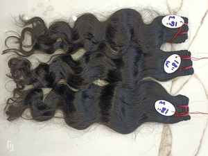 Extensions de cheveux humains vierges indiens Remy de haute qualité, noir naturel, double trame, résistantes à la chute, douces - Product Image 2