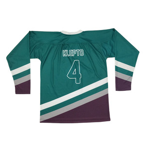 Maillot de hockey sur glace personnalisé respirant de haute qualité – Vente en gros, design tendance, créez votre propre logo, OEM, polyester/coton, col en V - Product Image 4