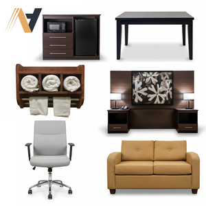 Ensemble de meubles de chambre d'hôtel pour projets de chambre standard Super 8 Fabrication directe d'usine OEM - Product Image 1