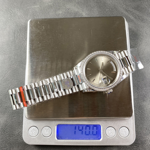 Reloj de pulsera Sk C Sliver 904L para parejas, regalo, 36 mm, con diamantes, automático, mecánico, esfera plateada, moderno, para hombre. - Product Image 4