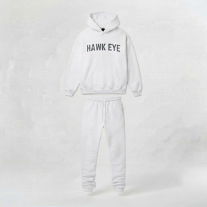 Conjunto Deportivo Hawk Eye para Hombre, Sudadera con Capucha de Forro Polar Delgado de 300g, Pantalón Largo con Botones, Transpirable - Product Image 6