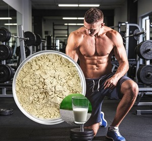 Poudre de concentré de protéines de lactosérum OEM à bas prix, 80 % de protéines, stérilisée, sac de 20 kg, mélange nutritionnel pour boisson de musculation pour le développement musculaire - Product Image 1