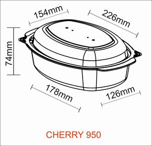 Oval PP Food <b>Container</b> with Dome Lid for Salad and Meal Storage, Food Grade Plastic, Black, Microwave Safe Manufacturer Supplier - Product Image 2