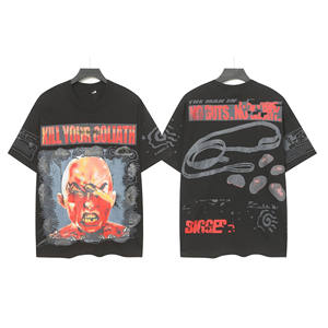 Camisetas Unisex de Hombre Teñidas a Mano, Extra Grandes, 180 Gramos, 100% Algodón, Casuales, Transpirables, Negras - Product Image 3