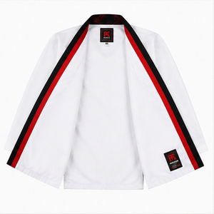Uniforme de Taekwondo Khawaja Rafique Ullah Enterprises, Blanco, de Algodón Transpirable, Unisex, para Adultos, Ropa de Artes Marciales - Product Image 2