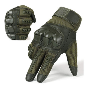 Guantes de Motocicleta con Protección de Fibra de Carbono en los Nudillos, Transpirables, Antideslizantes, Palma Reforzada de Cuero, Cierre con Cordones, para Verano - Product Image 3