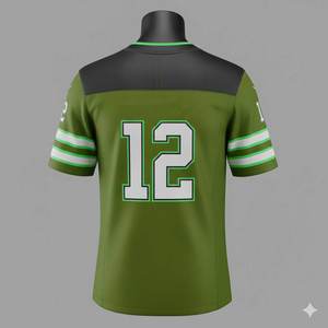 Vente en gros de maillots de football américain personnalisés avec nom et numéro, vêtements de sport d'équipe, chemise de style américain - Product Image 2